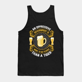 An Oppressive Government Is More To Be Feared Than A Tiger T Shirt For Women Men Tank Top